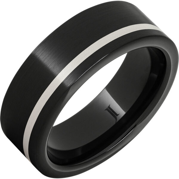 Black Diamond Ceramic™ Ring with Sterling Silver Inlay