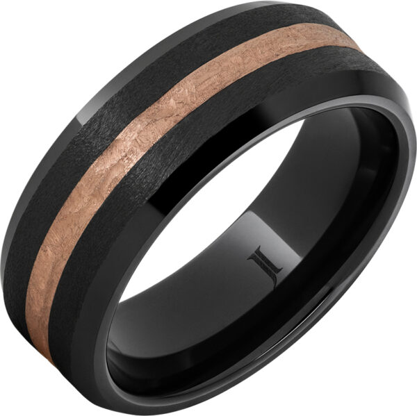 Black Diamond Ceramic™ Ring with 14k Rose Gold Inlay