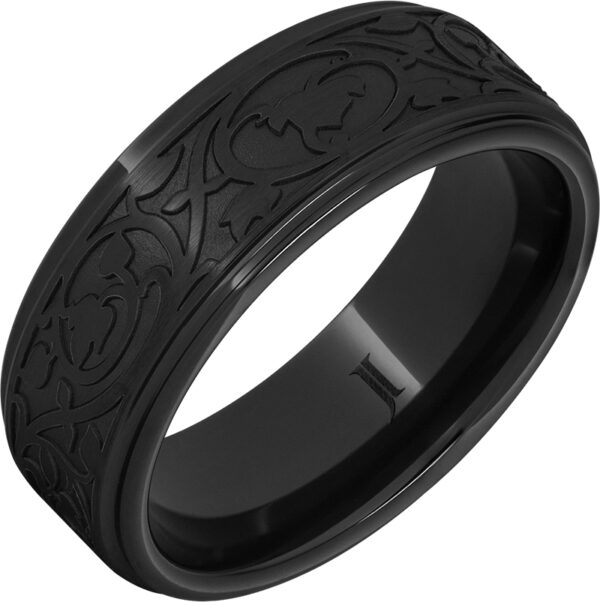 Black Diamond Ceramic™ Art Nouveau Ring