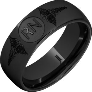 Black Diamond Ceramic™ Ring With Caduceus - Registered Nurse