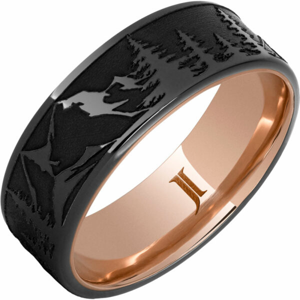 Hidden Gold™ 10k Inlay Black Diamond Ceramic™ Ring