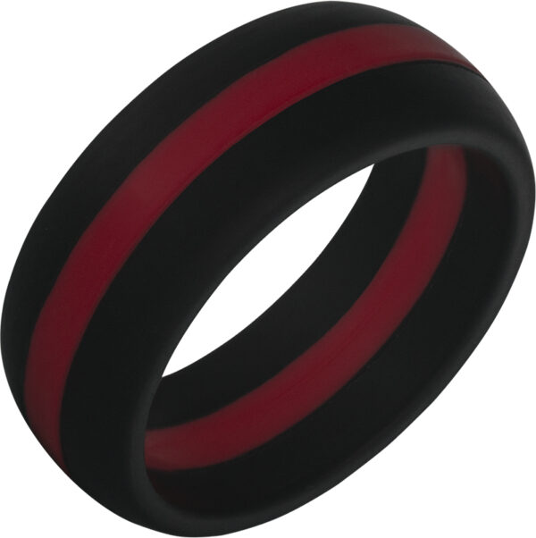 Tr?Band™ Silicone Black Ring with Red Center