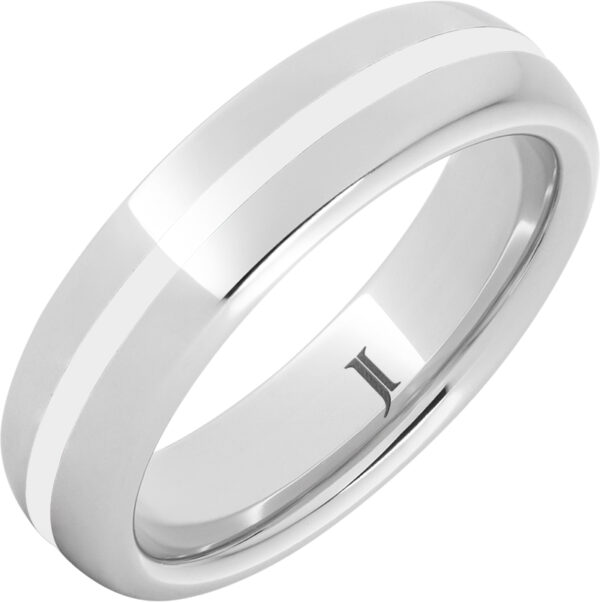 Serinium® Ring with White Enamel Inlay