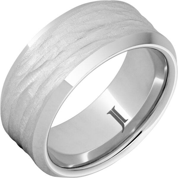 Serinium® Men's Ring with Bark Finish