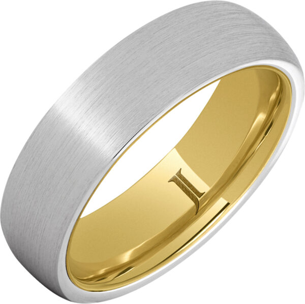 Serinium® Hidden Gold™ Satin Finished Ring