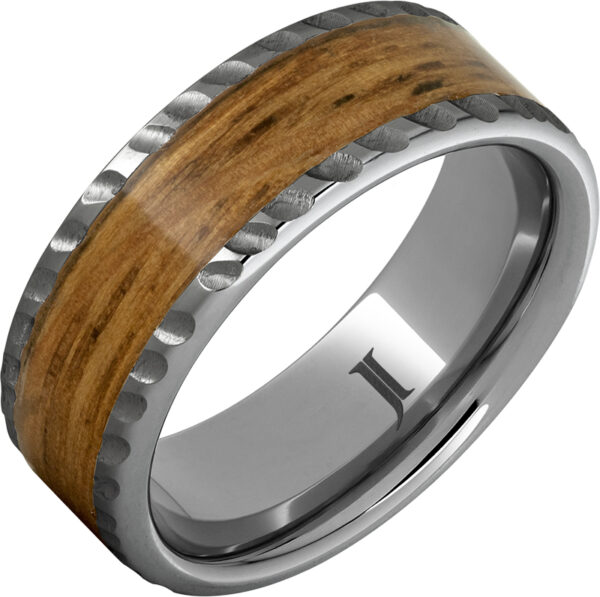 Barrel Aged™ Rugged Tungsten™ Ring with Single Malt Scotch Wood Inlay